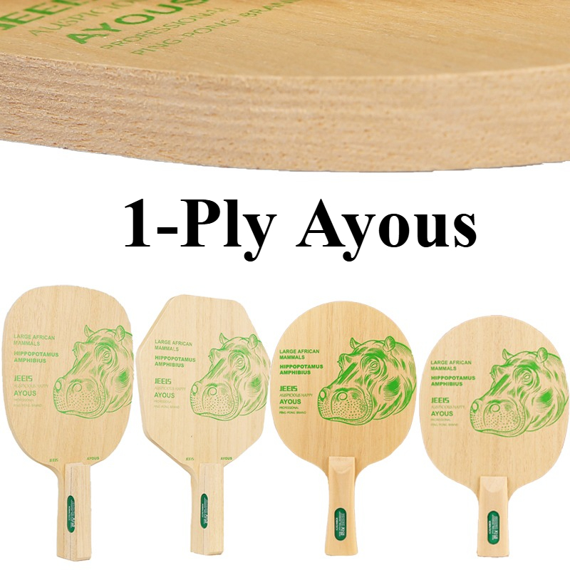 JEELS Green Hippo 1 Ply Ayous  - đánh giá và giá Table Tennis Paddles