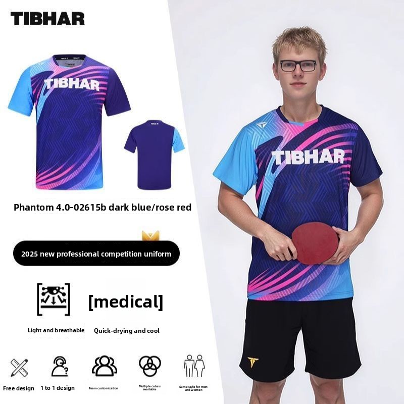 TIBHAR Dance 4.0 Table Tennis  - đánh giá và giá Table Tennis Club Jersey