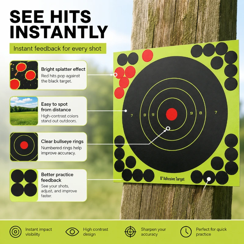 Easy‑to‑Peel Self‑Stick Practi - đánh giá và giá Practice Target Board